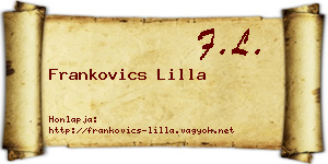 Frankovics Lilla névjegykártya